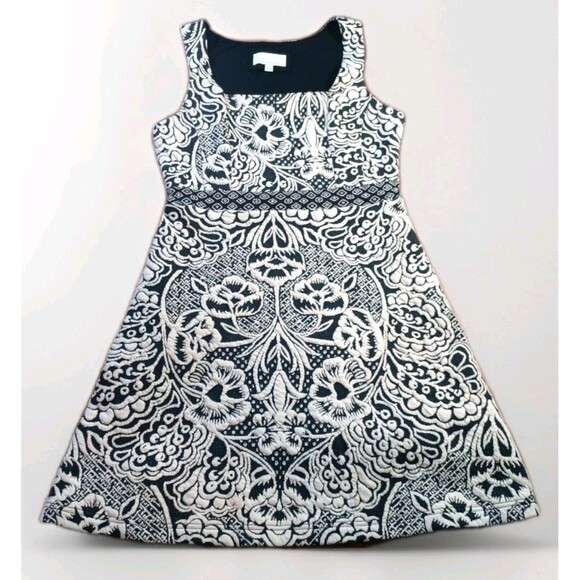 ett twa Dresses & Skirts - Ett Twa Anthropologie Valery Floral Jacquard Structured Knit Dress Size Medium